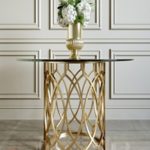 Salon Dining Table with Glass Top Bernhardt Flowers