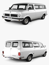 Bedford CF Minibus 1969-1979 3D Model