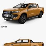 Ford Ranger Double Cab Wildtrak with HQ interior 2016 3D model