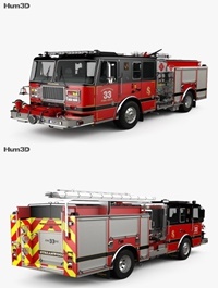 Seagrave, Marauder, II ,Fire, Truck, 2014, 3D ,model
