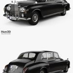 Rolls-Royce Phantom Park Ward Limousine with HQ interior 1963 3D model