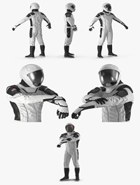 Futuristic Space Suit Rigged