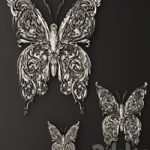 Stucco butterfly decor