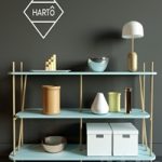 Chest of drawers SIMONE BOOKCASE, FADED BLUE HARTO