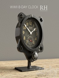 Restoration Hardware WWII 8 Day Clock