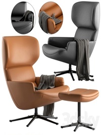 Boconcept-Trento chair + Trento footstool