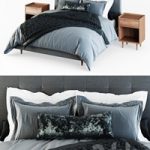 Tate King Upholstered Bed 45 “with Nightstands