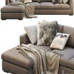 RH Modena Taper Arm Chaise Sectional Sofa