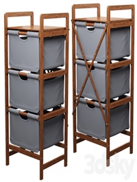 Giantex 3 drawer Bamboo Storage Shelf Dresser