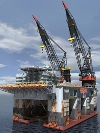 Oil Rig Dual Crane_Vessel