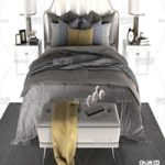 American fabric double bed 11665432