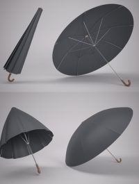 Rigged and wired Umbrella