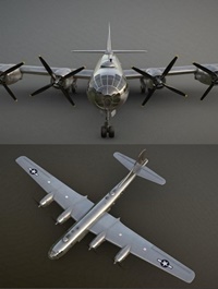 B-29 Superfortress Bomber 3D Model