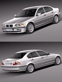 BMW 3-series e46 1998-2001 sedan 3D Model