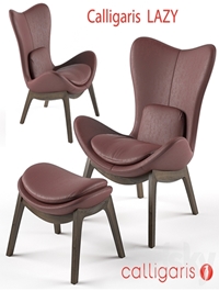 Calligaris Lazy armchair & footstool