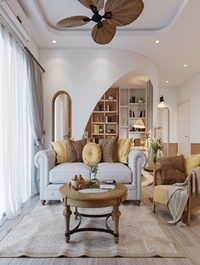 Living Room - Kitchen Interior by Hong Nhung