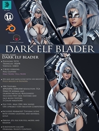 Dark Elf Blader - Game Ready