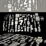 Greeble and sci fi pieces 3D model