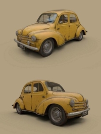 Old rusty renault 4cv 1960