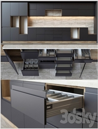 Kitchen units with accessories Blum