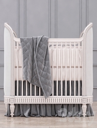 RH Belle Upholstered Crib (Antique Grey Mist)