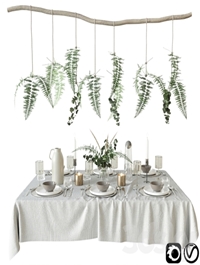 Tableware with fern
