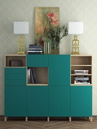Combination for storage Ikea Besta Hallstavik (blue - green)