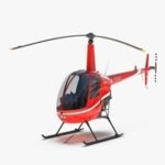 Helicopter Robinson R22 Red