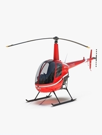 Helicopter Robinson R22 Red