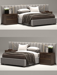 Gray bed