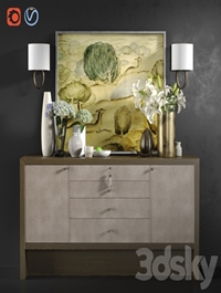 Chest of drawers Carmel Console with decor