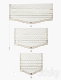 A set of Roman curtains ARISSA (beige velvet pacific)