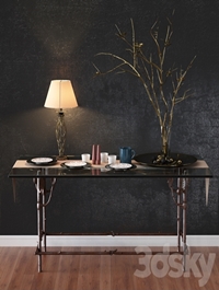 Ciani table with decor