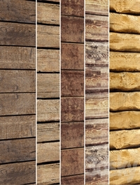 Collection of wood panels 5 pcs