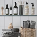 Accessories, decor and cosmetics for bathroom