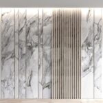 Marble panels with planks