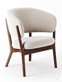 Roundish ARM Chair by Maruni