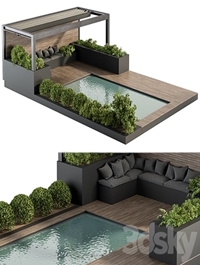 Backyard and Landscape Furniture with Pool 03