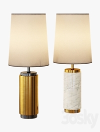 Small Pillar Table Lamp - Antique Brass