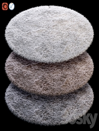 Round fluffy carpet