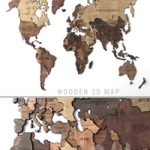 Wooden panel – world map 2
