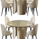 Ludwig chair and table Petalo 72 round by Reflex