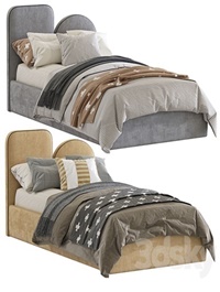 Bed with a soft headboard 9