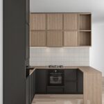 Kitchen Modern – Black and white with wood 50