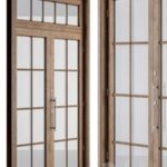 Wooden Vintage Glass Door