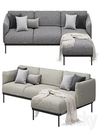 Ikea Äpplaryd Epplaryd 3-Seater Sofa with Chaise Longue Leide