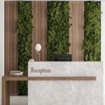 Reception Desk and Wall Decor with vertical Garden – Office Set 238