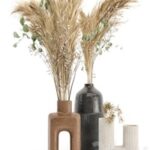 Dry plants 19 – Dried Plantset Pampas with Concrete vase