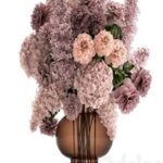 Bouquet 144. hydrangea, flowers, vase, peonies, luxury decor, lilac, stele, large, beautiful, delicate, inerier, decorative, eco design