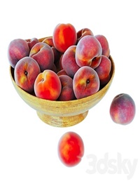 Peaches in a Wooden Vase